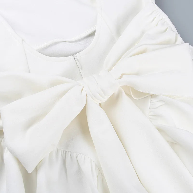French-Style Backless Mini Dress