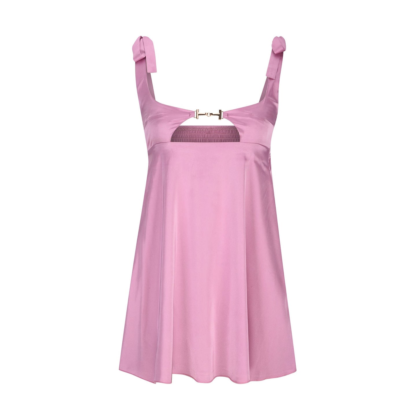 Satin hollow French sexy suspender dress