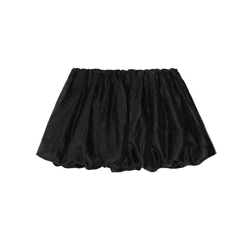 Sweet and spicy polka dot short skirt anti-light elastic waist a-shaped skirt