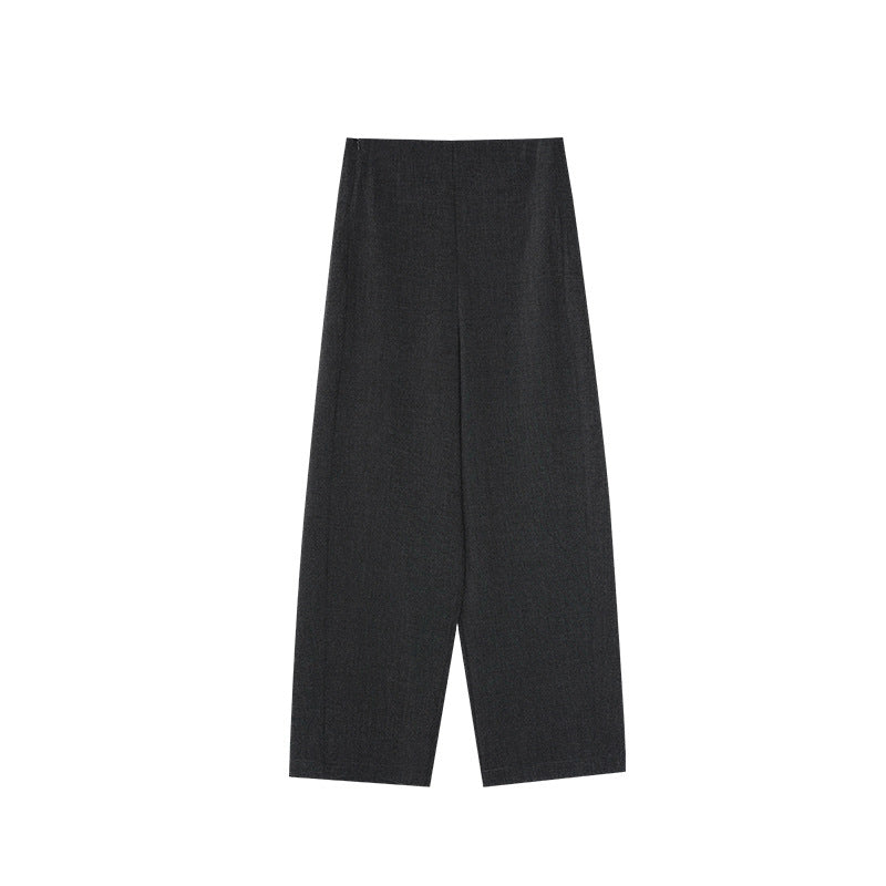 Early spring Korean version of versatile casual pants high waist long straight suit pants
