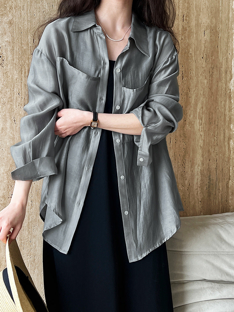 Summer micro-perspective hazy high-end thin cardigan