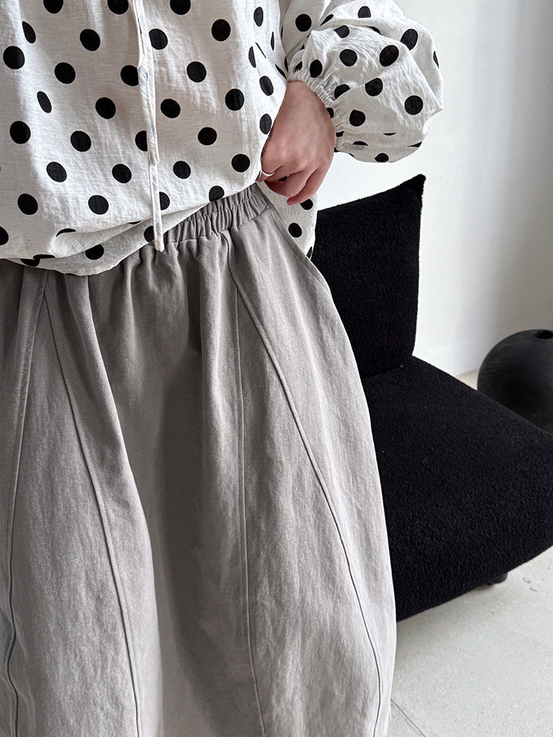 New loose and thin versatile flower bud a word medium and long dress