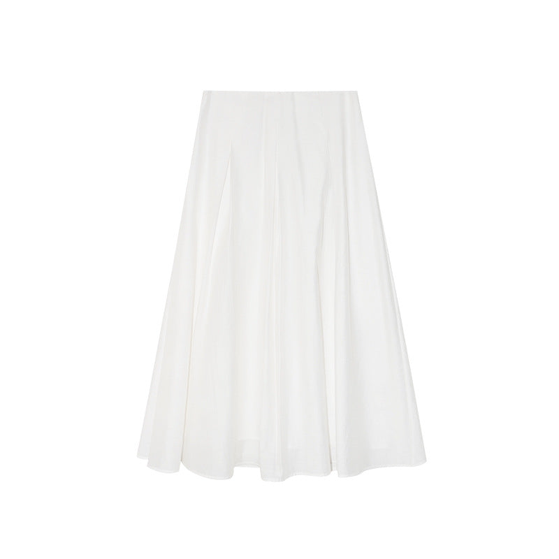 Fairy light Tencel drape high waist a word skirt