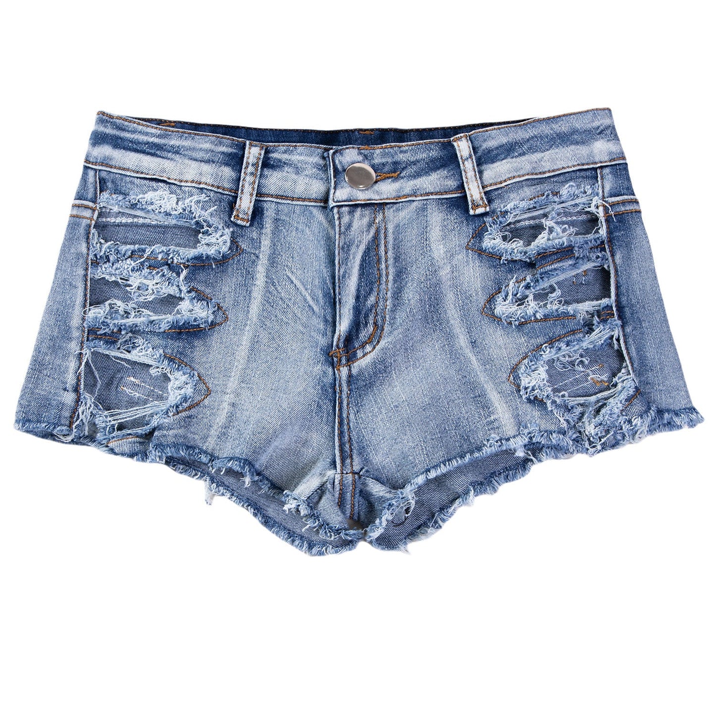 Low-Rise Denim Shorts