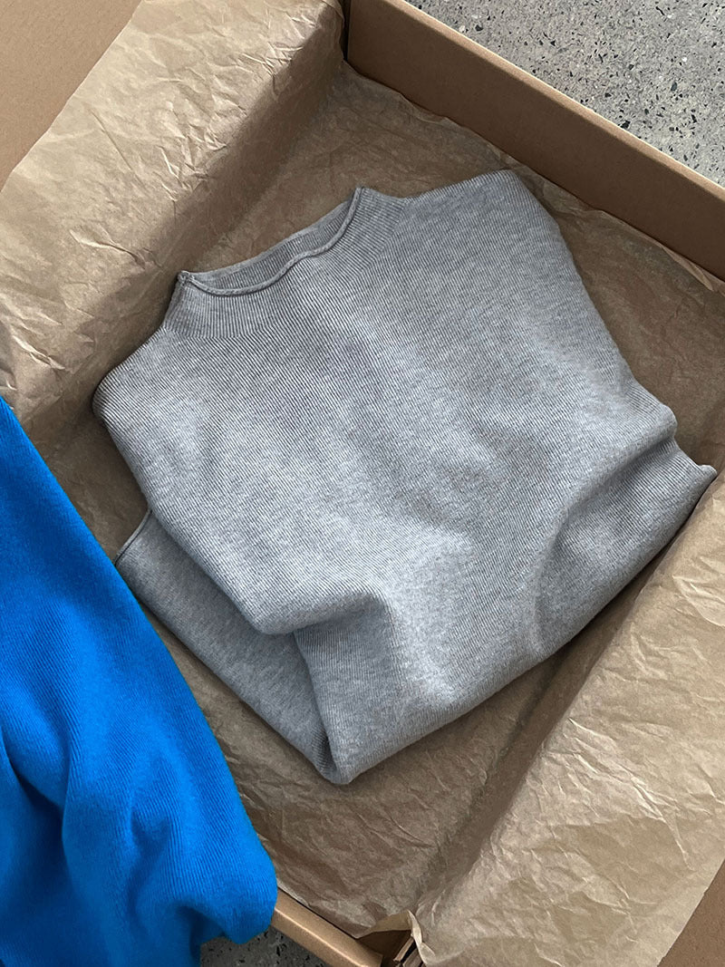 Versatile soft & skin-friendly knit top: women's fall/winter turtleneck tee