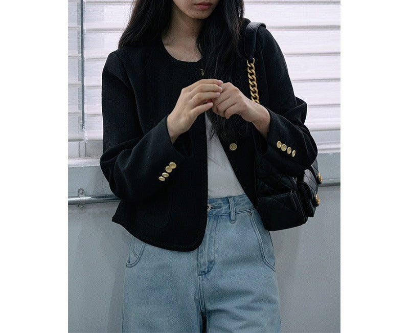 New women's black coat