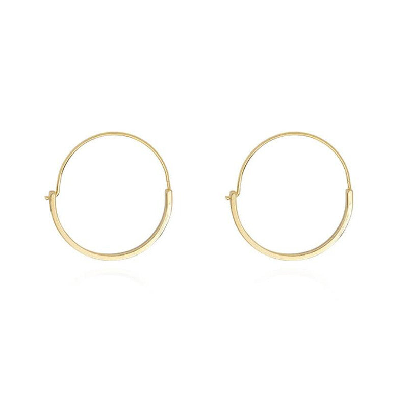 Temperament circle earrings women's fashion high sense INS wind round earrings personalized simple ear jewelry