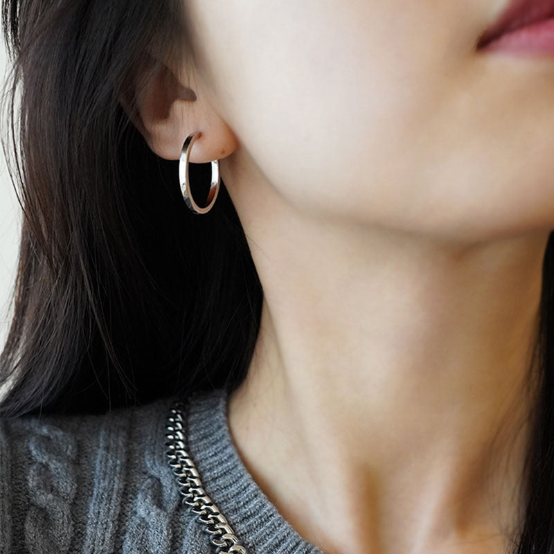 French Earrings Circle Niche Design Premium Sensory Ring Earrings Ear Buckle Earrings