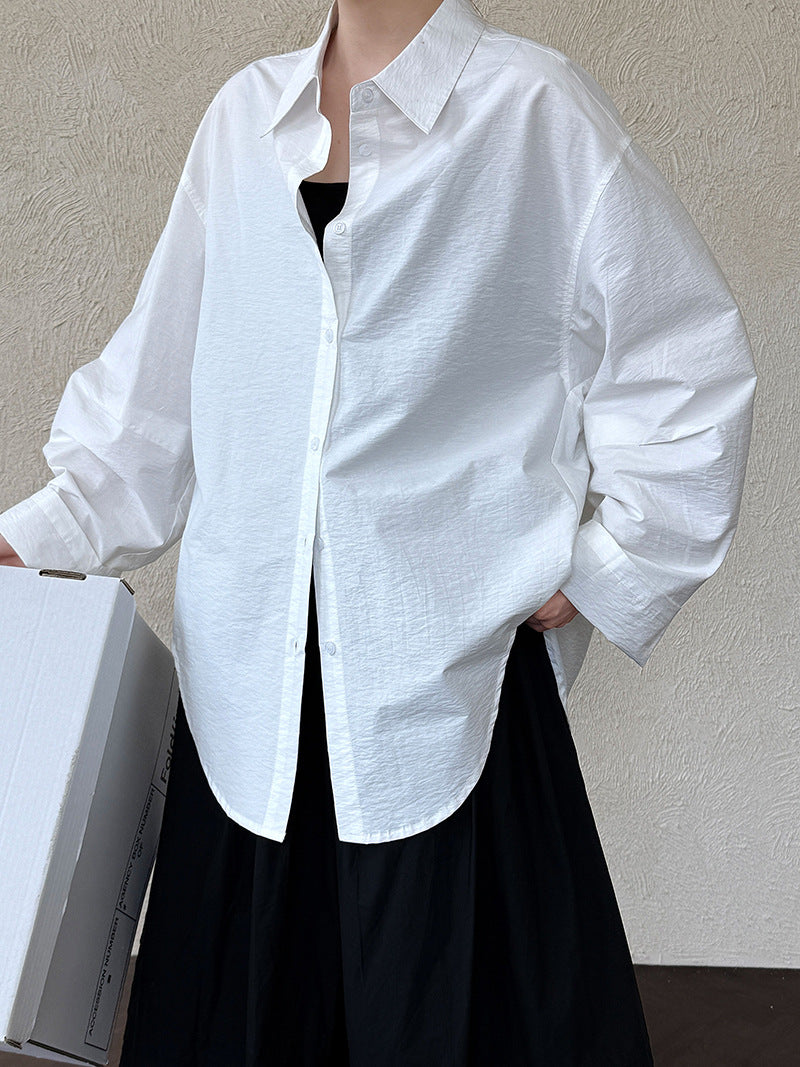 Korean high-end temperament shirt women's autumn new lazy wind stacked shirt jacket