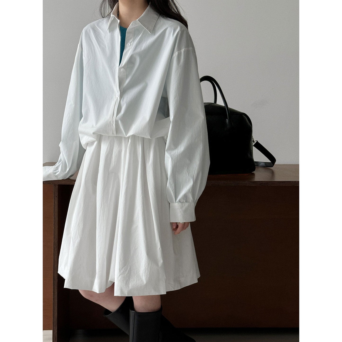 Korean Basic Versatile Lapel Stacked Shirt Women's Early Spring New Casual Sunscreen Shirt