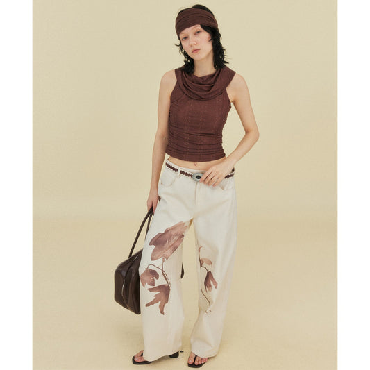 Galaxy Bright Polka Dot Mesh Stack Collar Vest