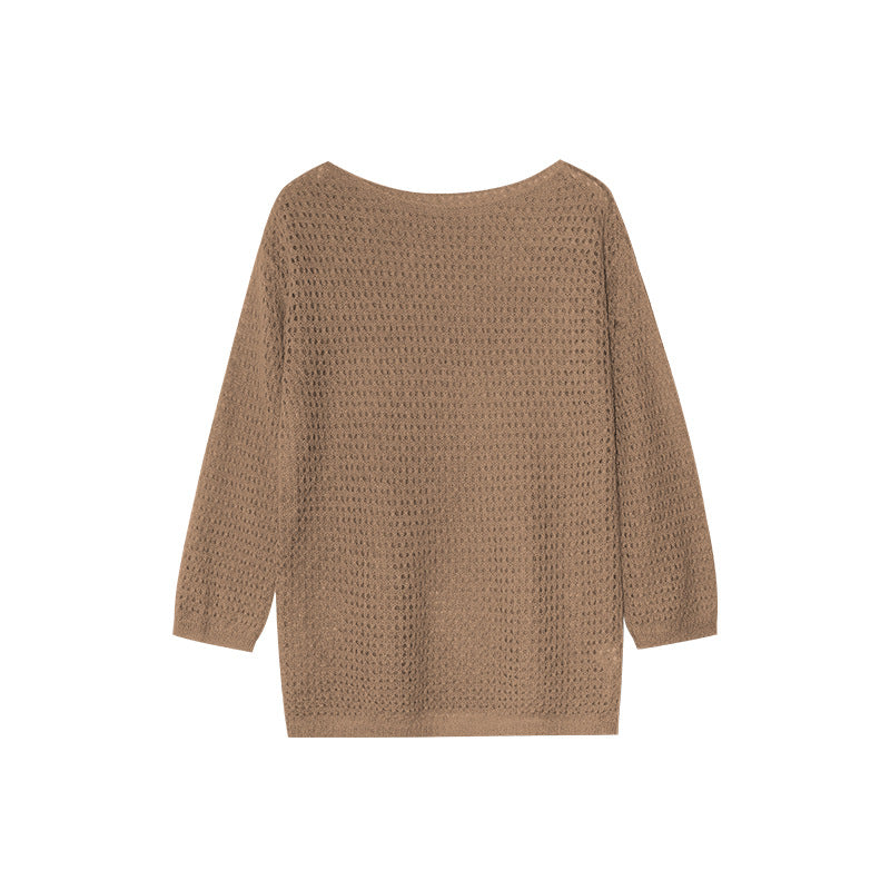 Dopamine blouse loose-fitting long-sleeved knitted sweater