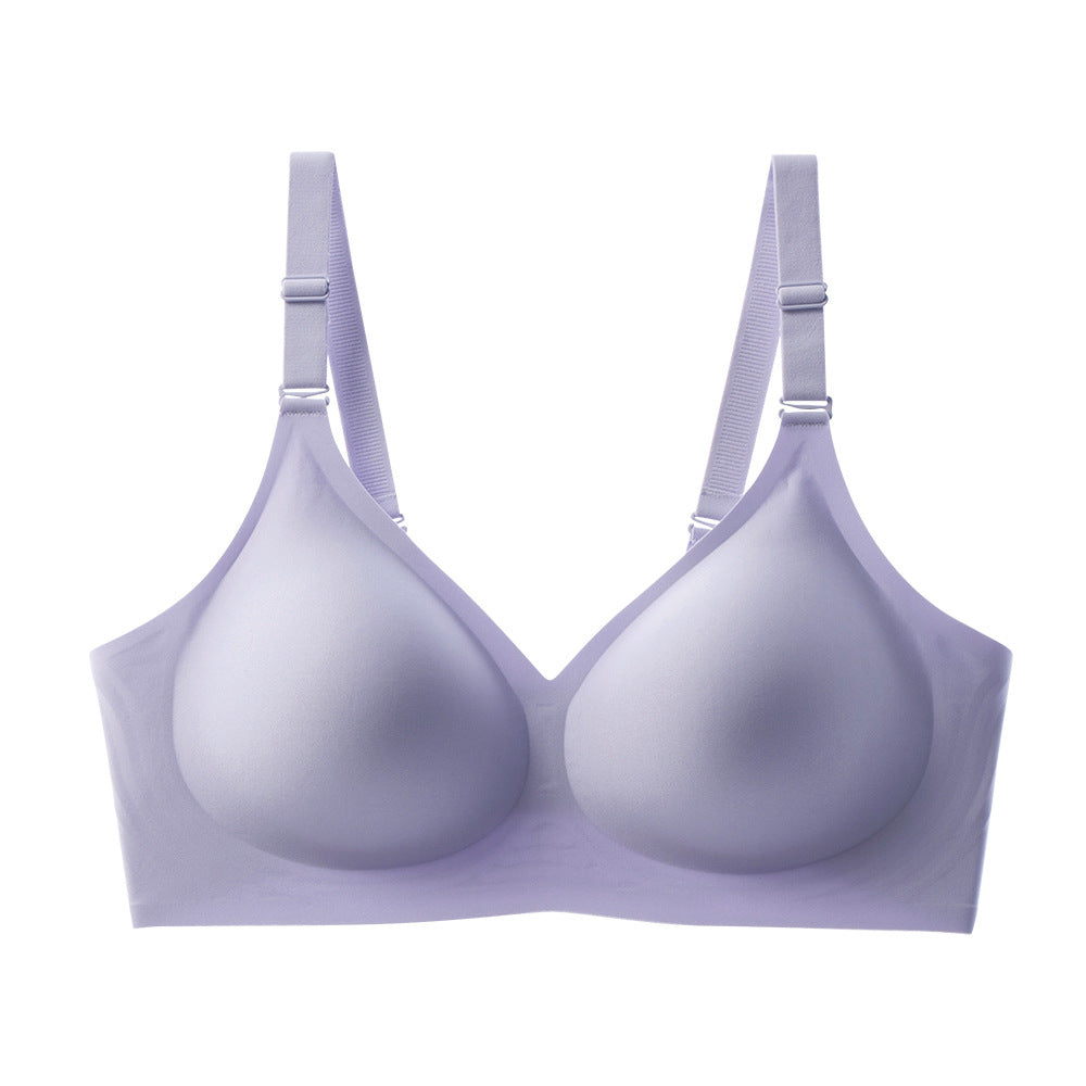 Women's seamless bra upper support gathers and closes the secondary breasts to prevent sagging European and American large-size bras