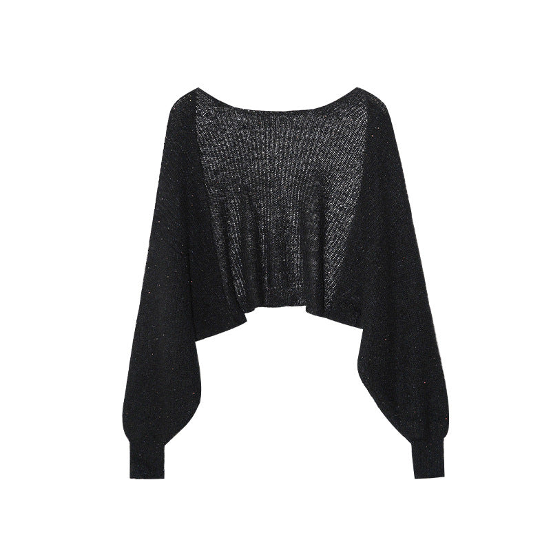 Temperament coat buckle-free long-sleeved sweater cardigan