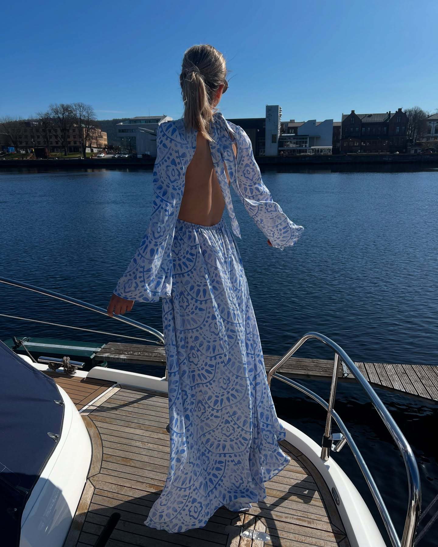 Casual loose long-sleeved sexy dress