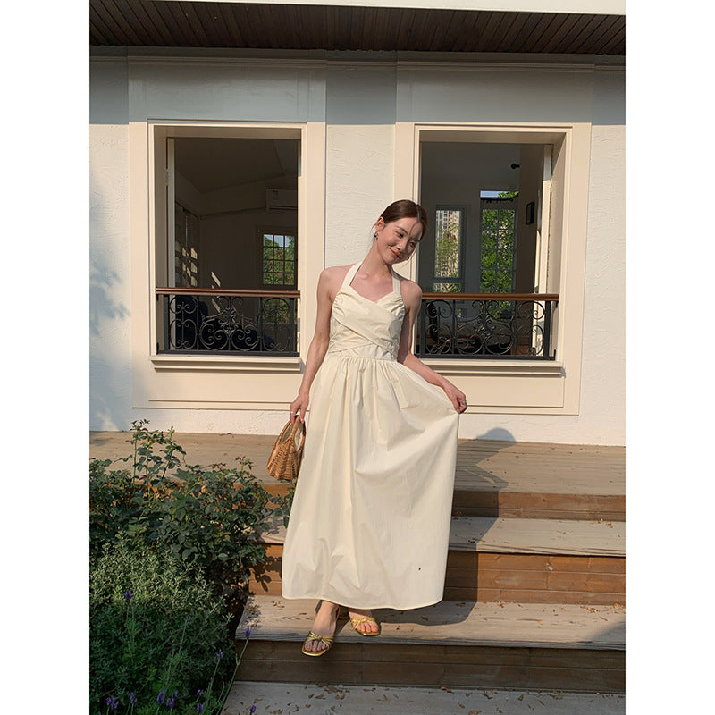 Temperament waist strap thin suspender dress