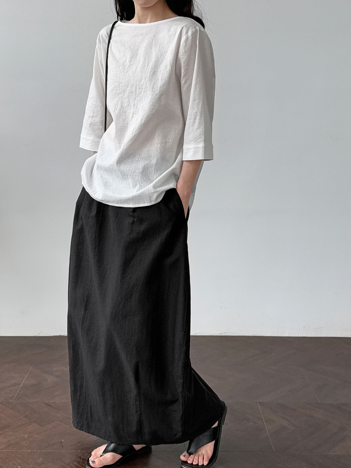 Cotton and linen lantern skirt~ design cocoon high waist skirt