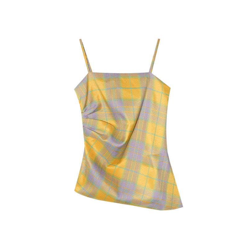 Dopamine Thirteen Lines Explosive Sling Vest Checkered Top