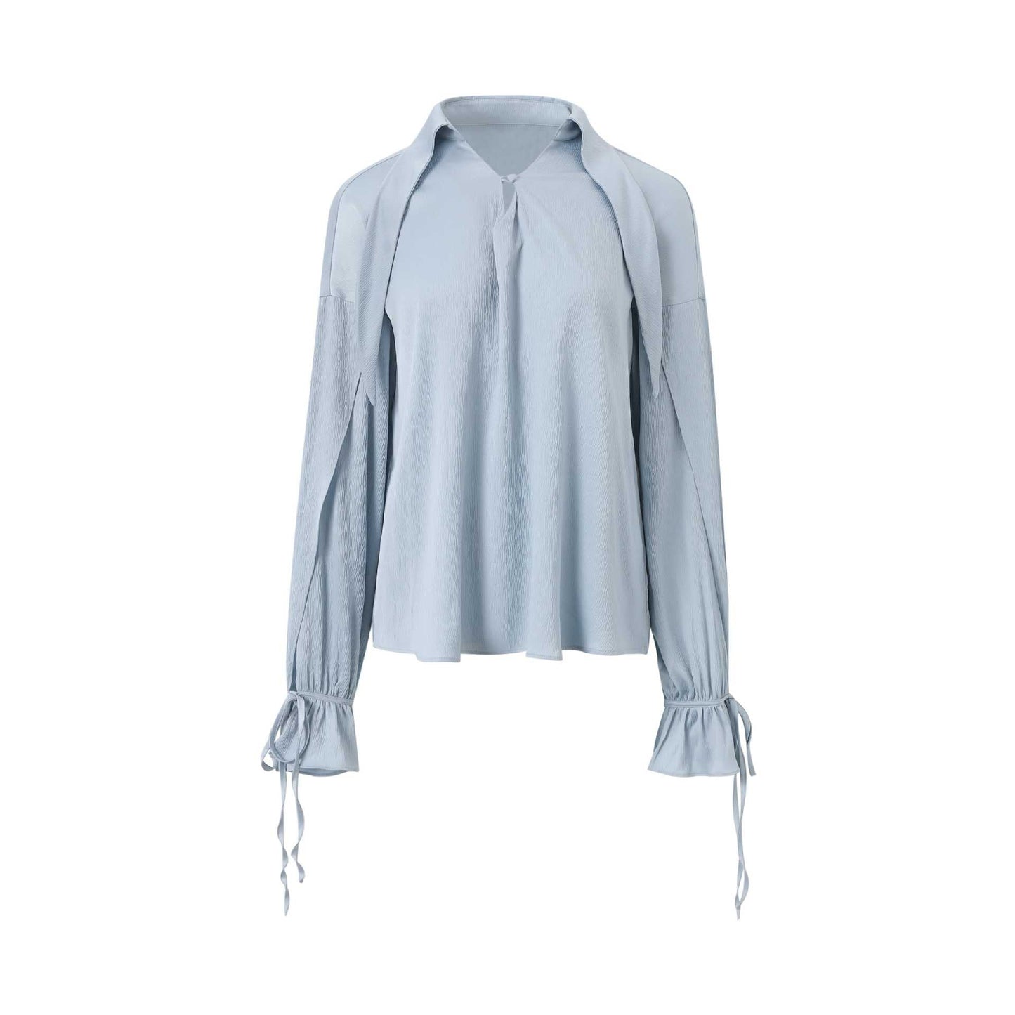 Women's new fashion long-sleeved shirt lapel casual street style top solid color Spice Girl shirt women
