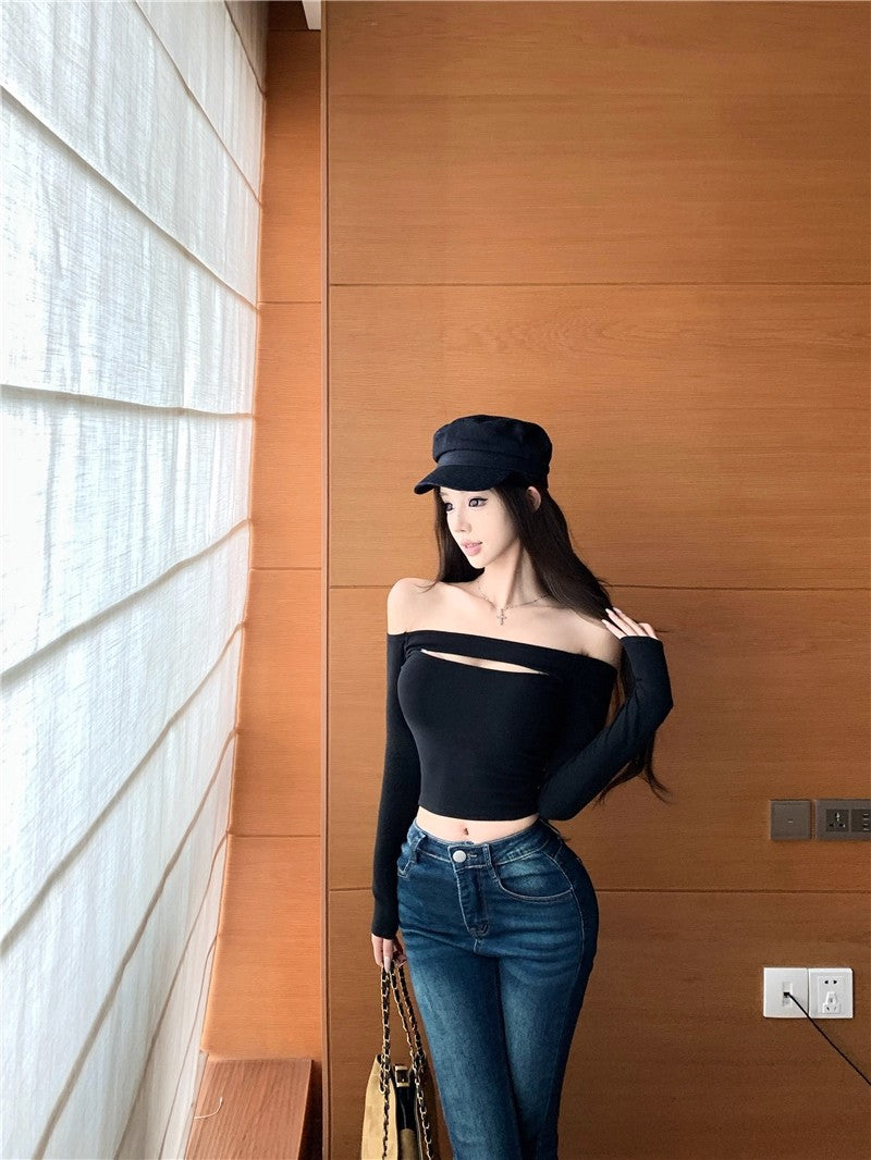 Off-Shoulder Long Sleeve Top