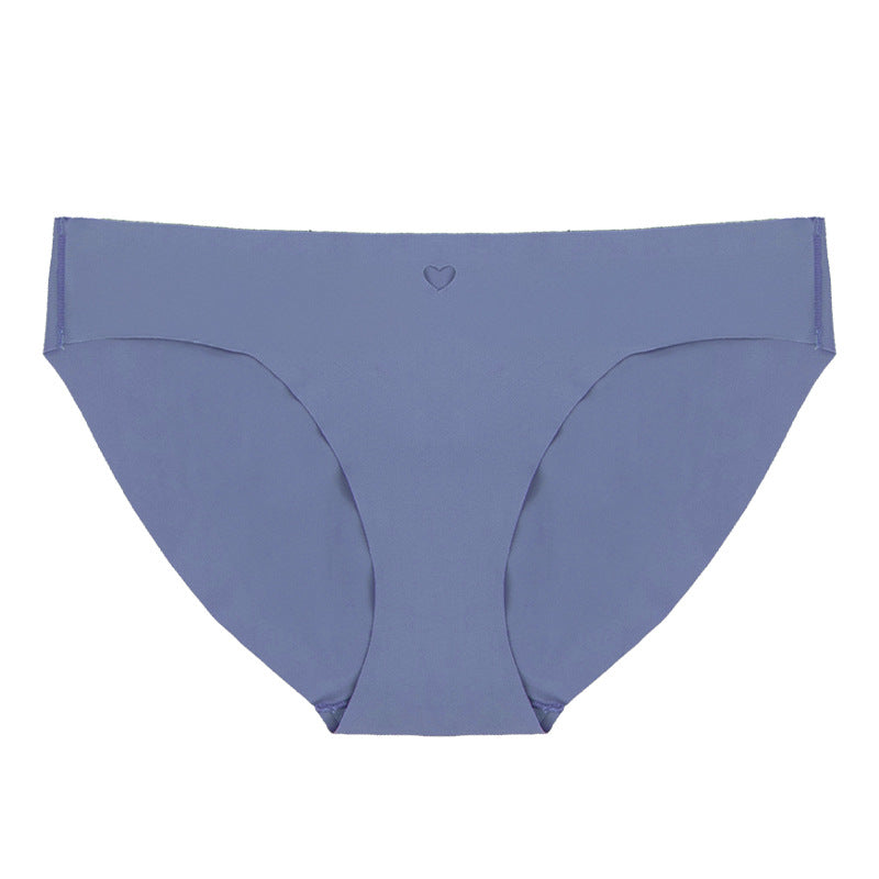 Traceless fitness underwear women's low-rise ice silk briefs pure cotton crotch breathable quick-drying sports underwear women