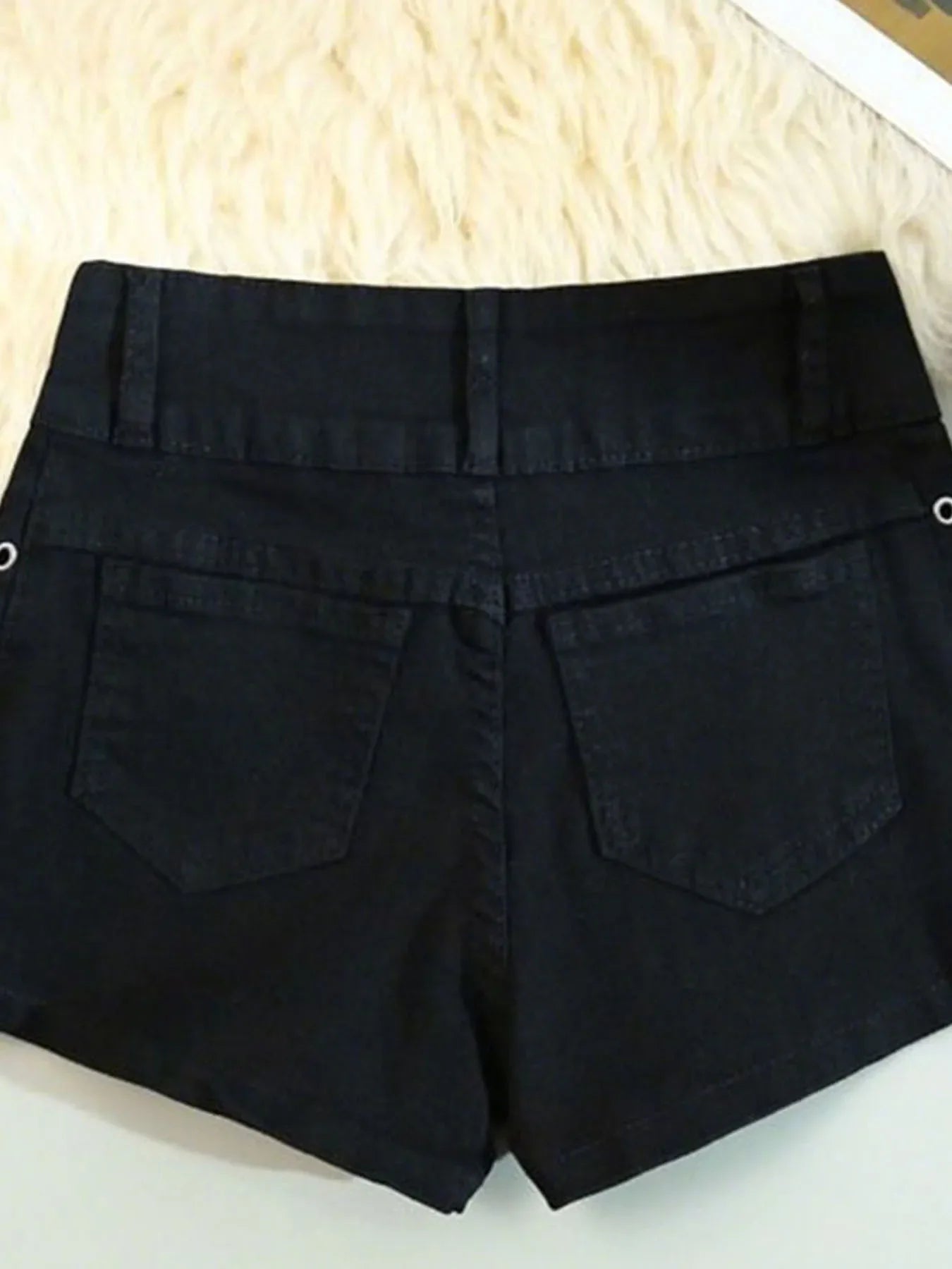 Women's Denim Shorts - Lace-Up Slim Fit Casual Shorts