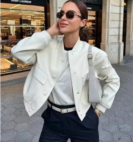 Women's Cropped Bomber Jacket