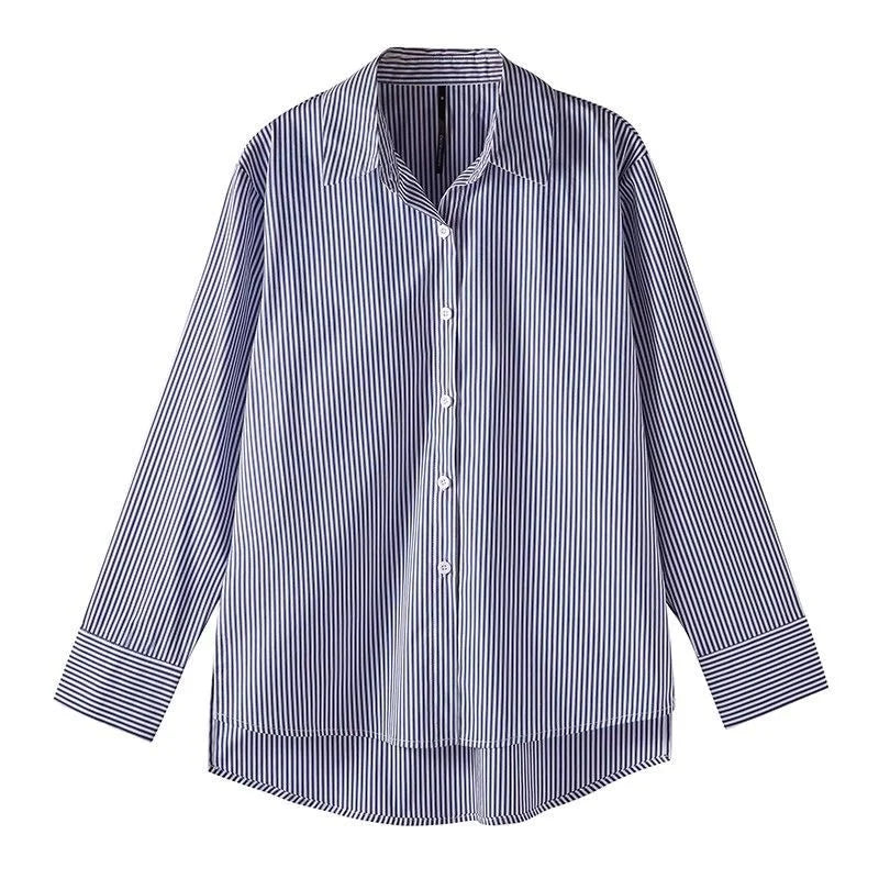 Classic Striped Loose Blouse