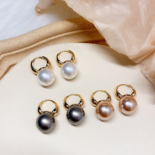 Simple Pearl Ear Buckle Earrings