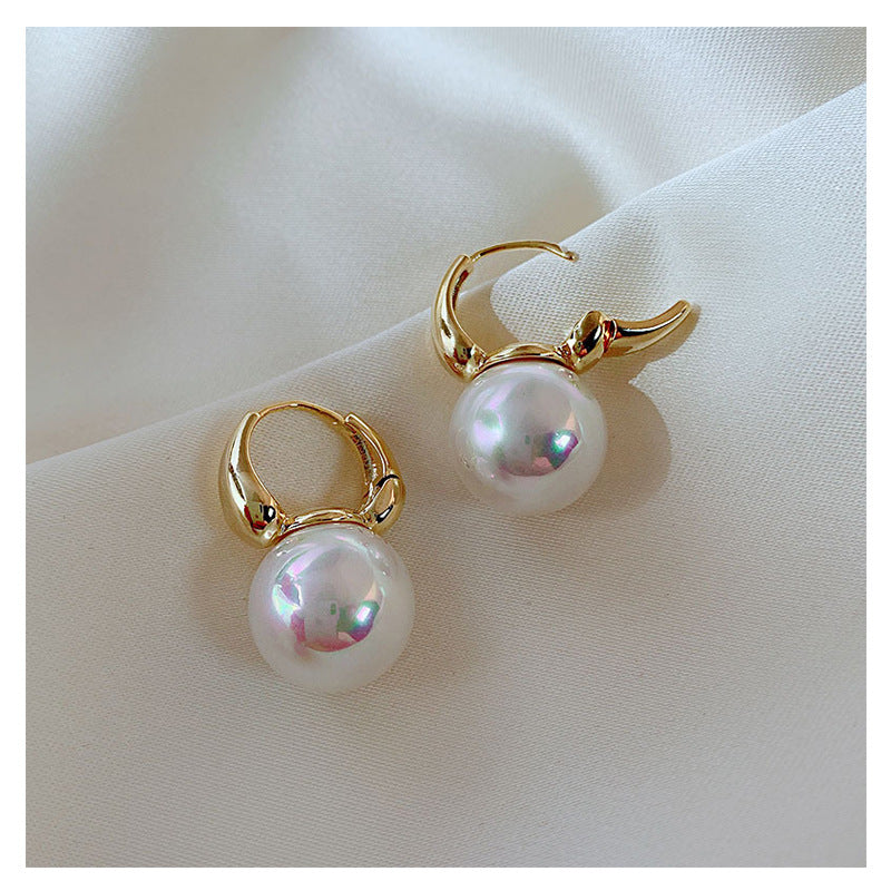Simple Pearl Ear Buckle Earrings