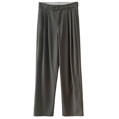 Spring New Fashion High Waist Cigarette Tube Wide Leg Pants Loose Straight Floor Mopping Suit Pants
