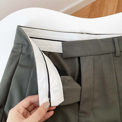 Spring New Fashion High Waist Cigarette Tube Wide Leg Pants Loose Straight Floor Mopping Suit Pants