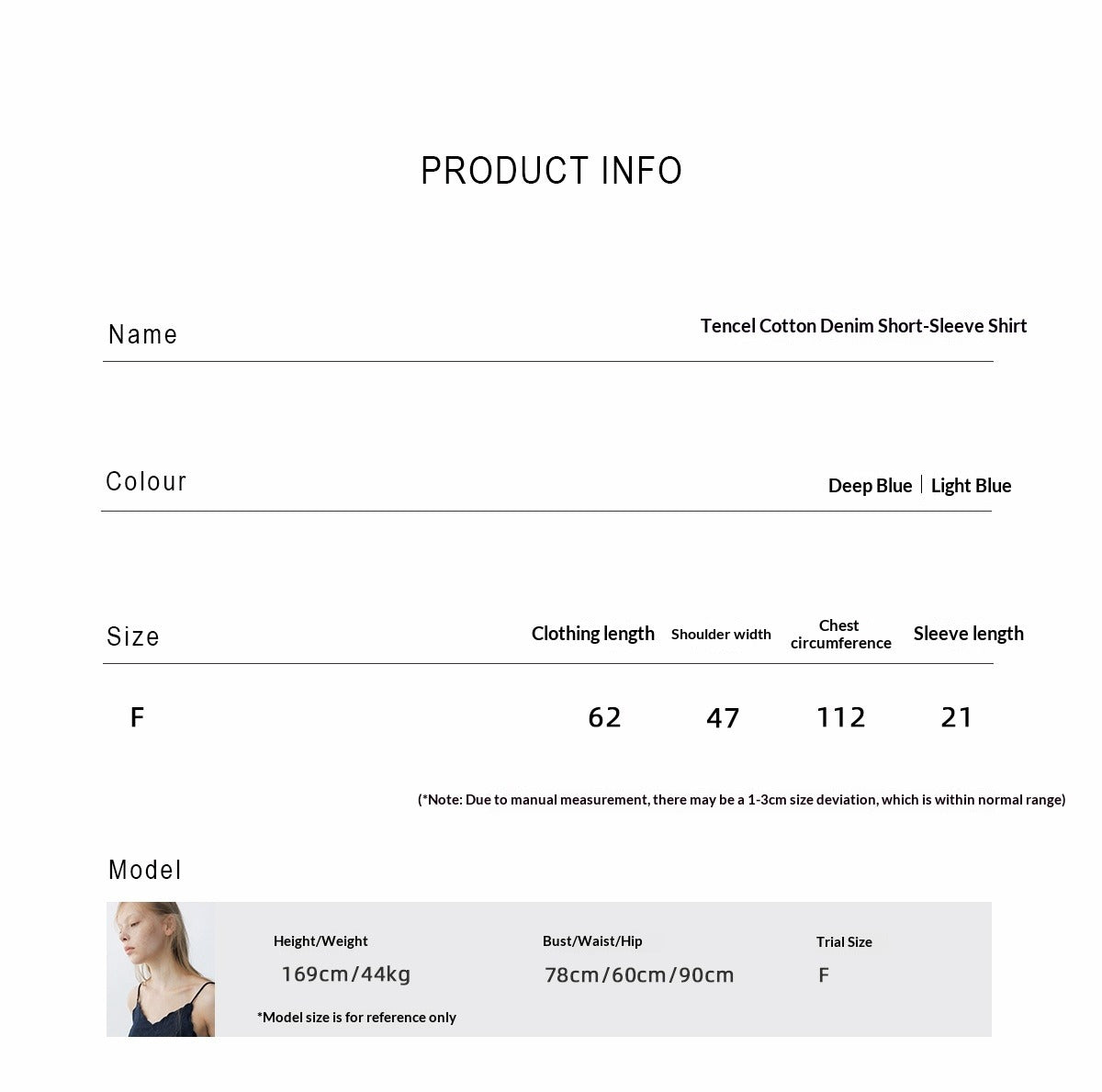 Summer new casual lapel tencel cotton patch bag versatile skin-friendly denim short-sleeved shirt