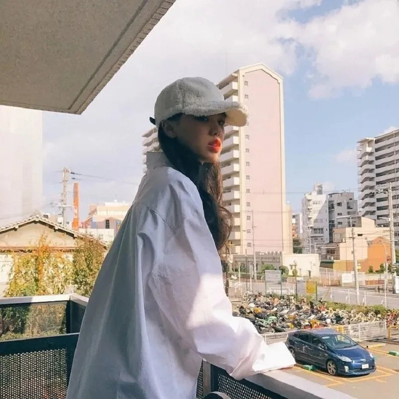 Minimalist Oversized Button-Up Shirt