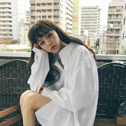 Minimalist Oversized Button-Up Shirt