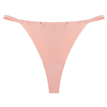 Sports One Piece T Pants Ice Silk Breathable Quick Drying Low Waist Traceless Sexy Strap Thong