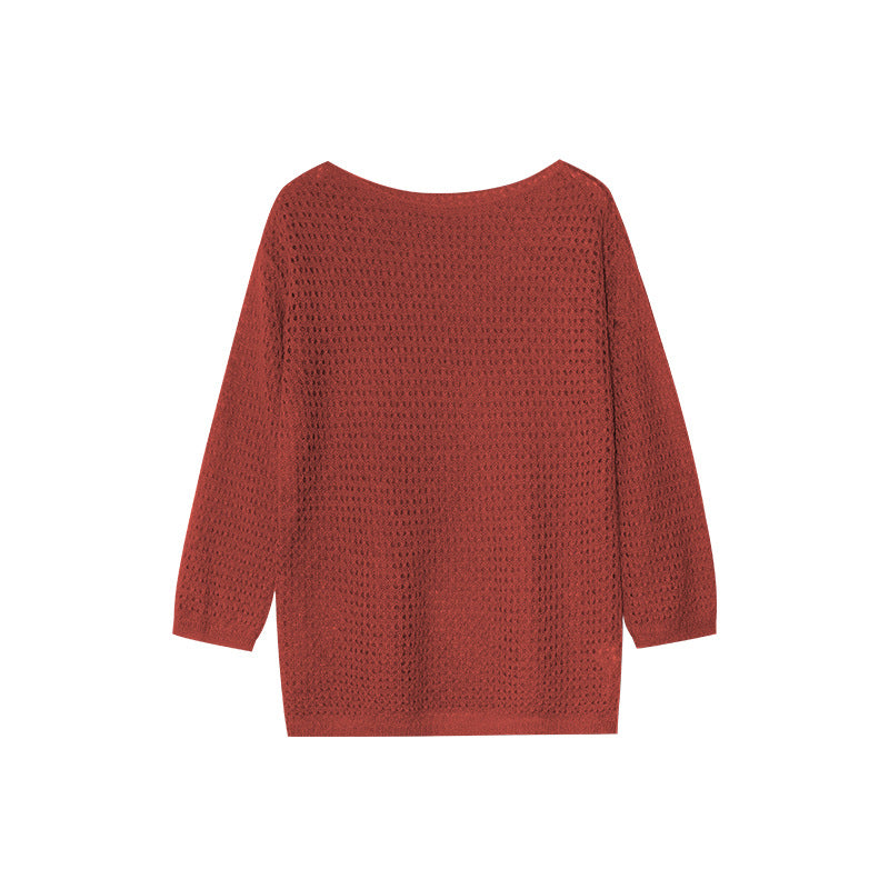 Dopamine blouse loose-fitting long-sleeved knitted sweater