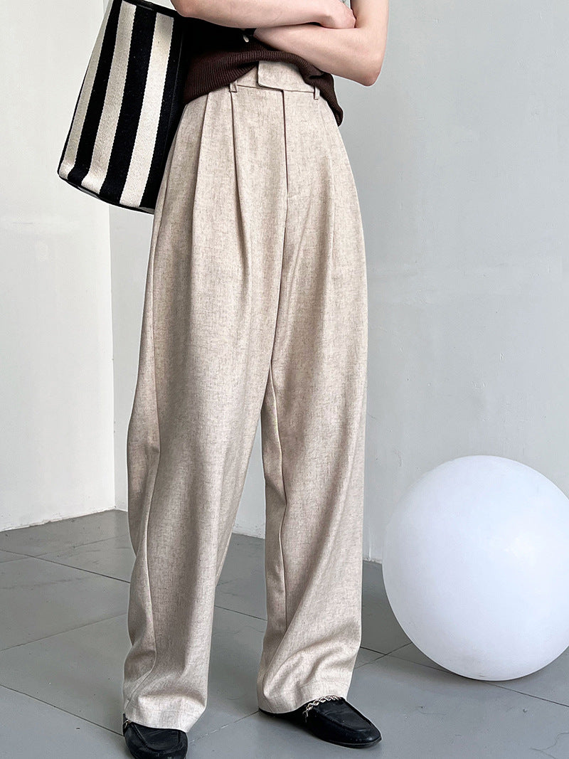 Minimalist old money wind mopping suit pants