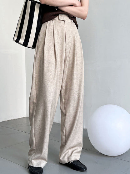 Minimalist old money wind mopping suit pants