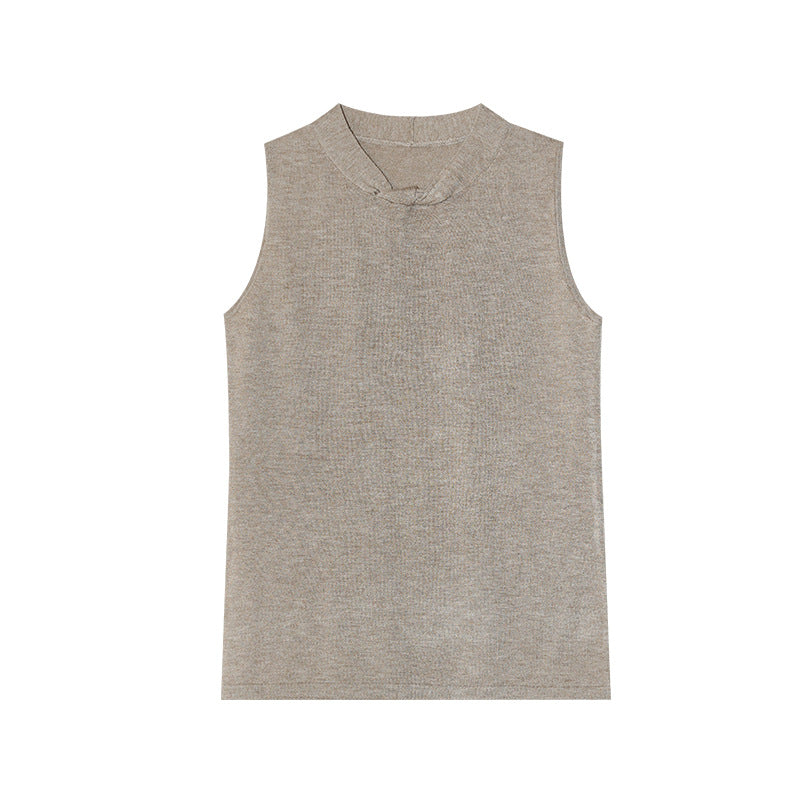 26 early spring old money wind minimalist high sense waist thin sleeveless vest