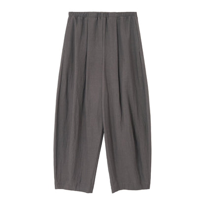 Summer new commuter minimalist linen cotton texture profile casual scimitar pants
