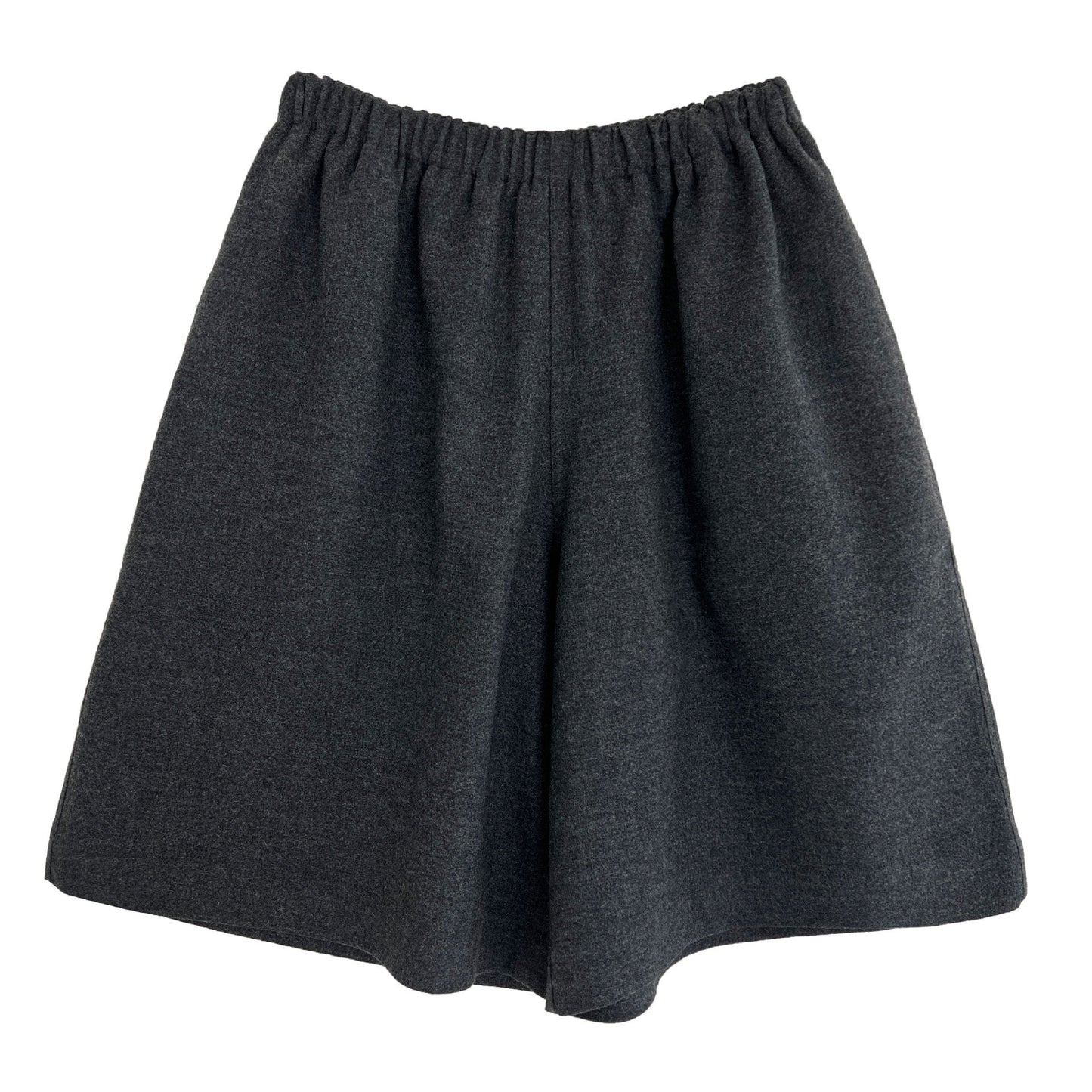 Minimalistautum woolen wide-leg shorts for women cover the cross slimming lookhalf length pants loose feeling boot pants