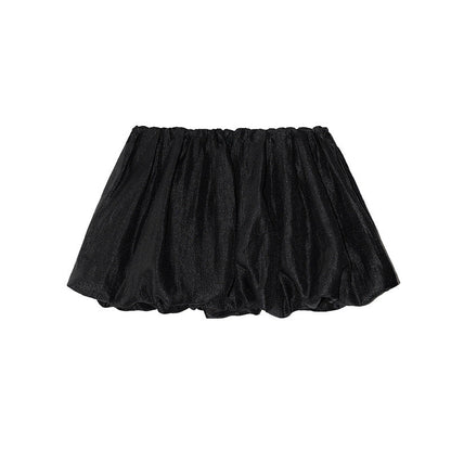 Autumn sweet and spicy polka dot short skirt anti-light elastic waist a-word skirt