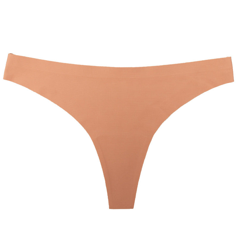 Sexy thin low-rise underwear women's pure cotton crotch bacteriostatic non-marking ice silk sports waist yoga briefs