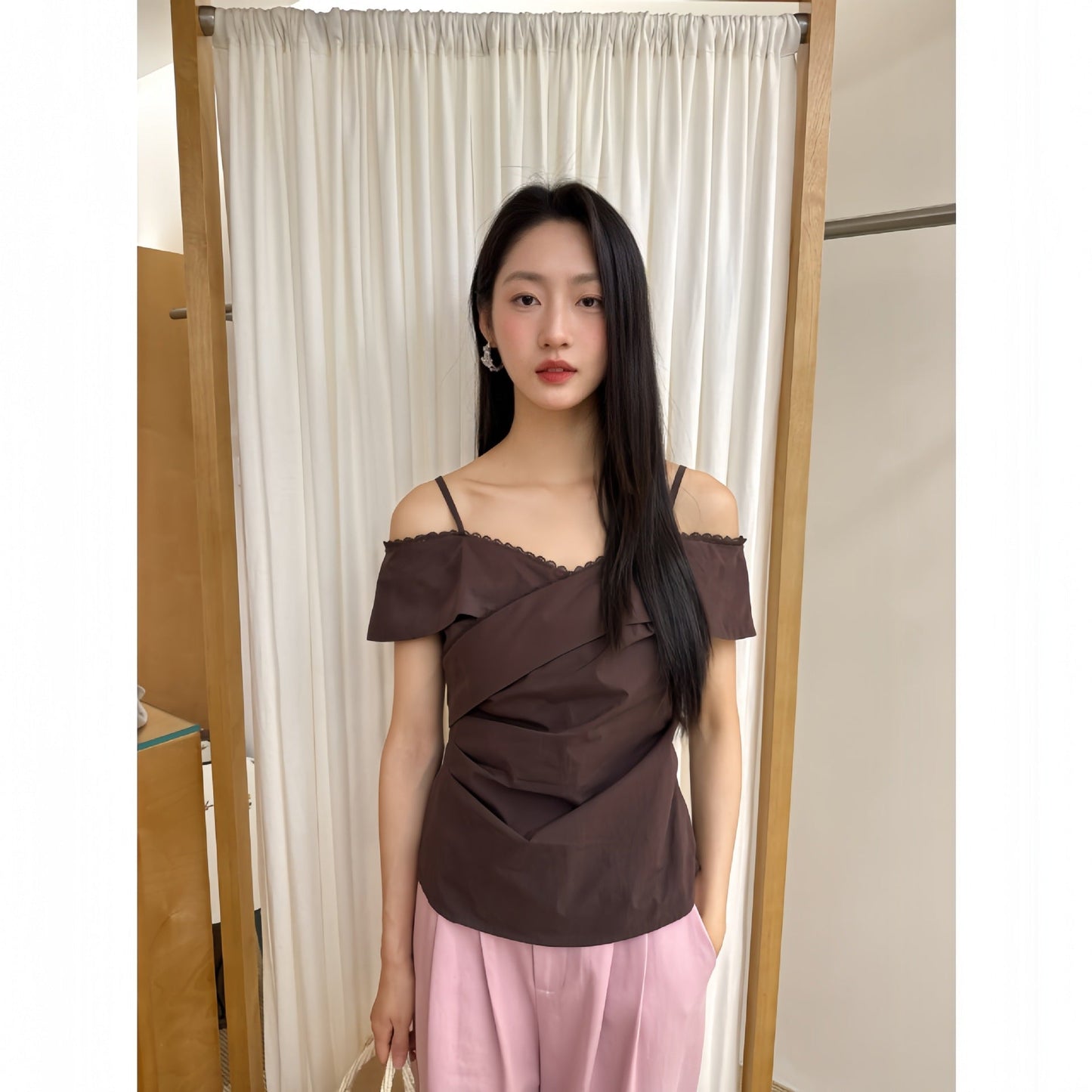 Short Sleeve Shirt Sexy Off-Shoulder Top