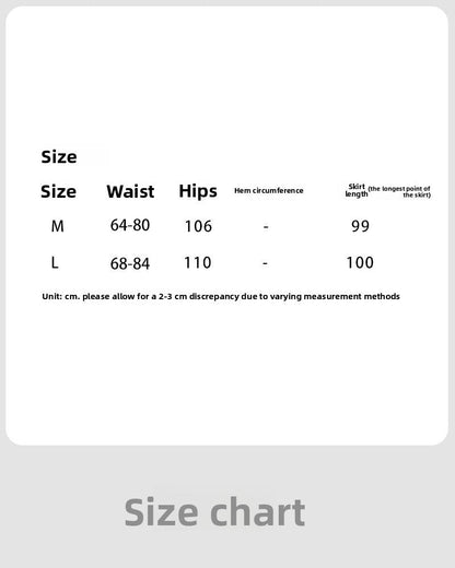 Korean simple plaid A-word skirt women's summer new tulle drape irregular skirt