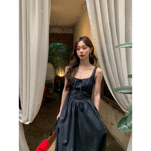 Denim skirt sleeveless vest camisole dress