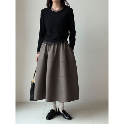 Commuting high-end bud skirt for women, elastic waist covering hips and thin A-shaped skirt in early spring