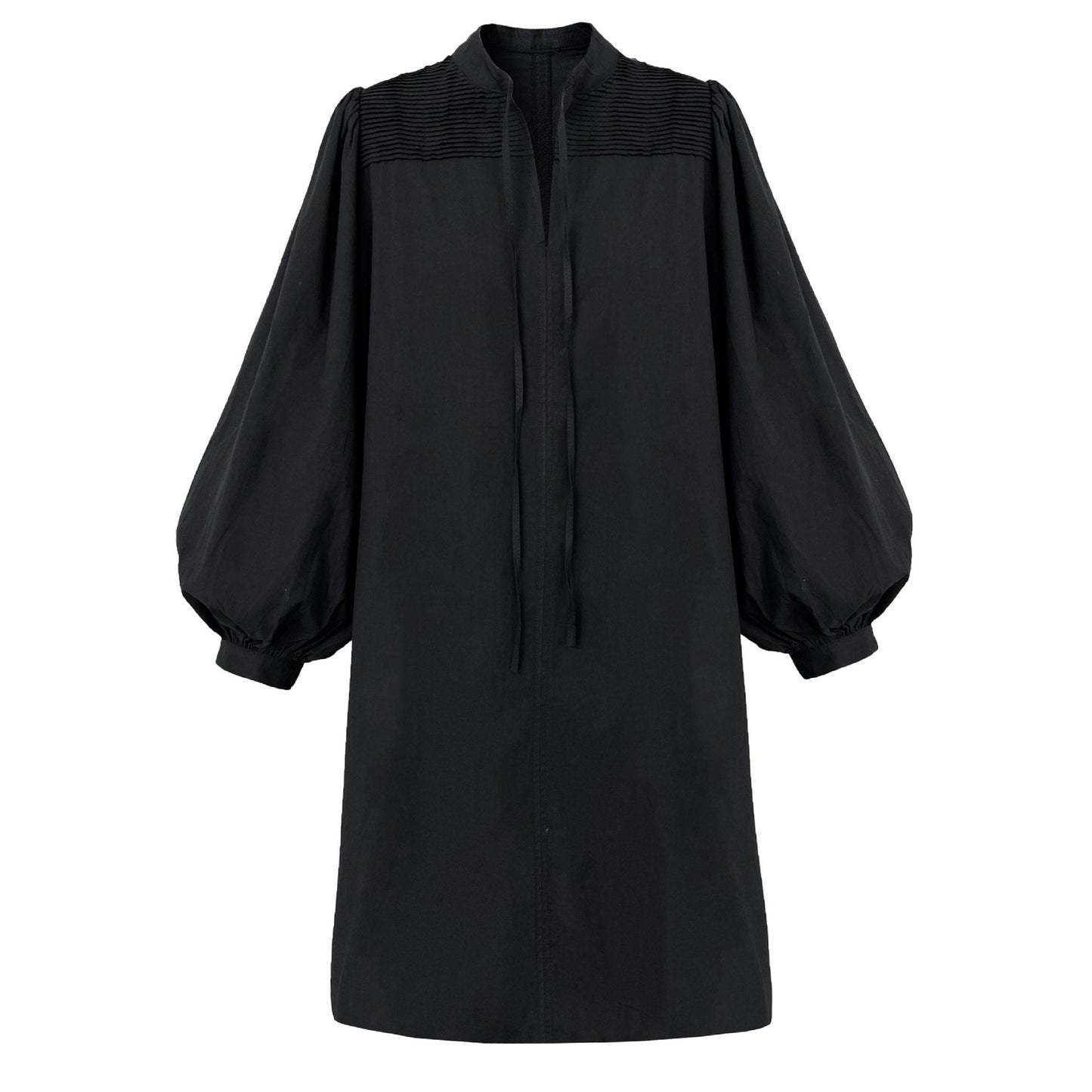 Korean lazy design pleated lace-up dress women