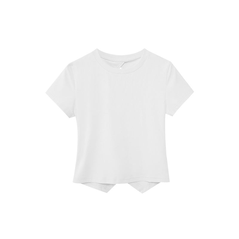 Back Cutout Short Sleeve T-Shirt